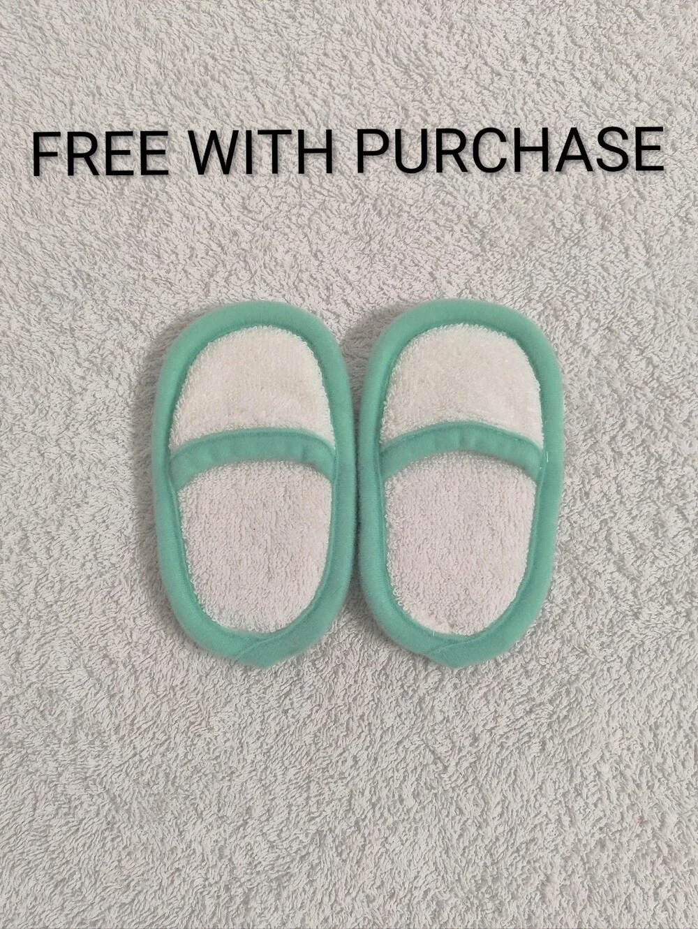 Infant/Toddler Spa Style Slippers in White And Mint